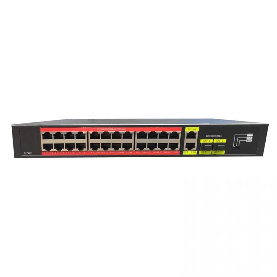 TIWOX TP-G2422SFP-POEW 300W 24 PORT GIGABIT+2XGB RJ45/2XSFP UPLINK RACKMOUNT POE SWITCH
