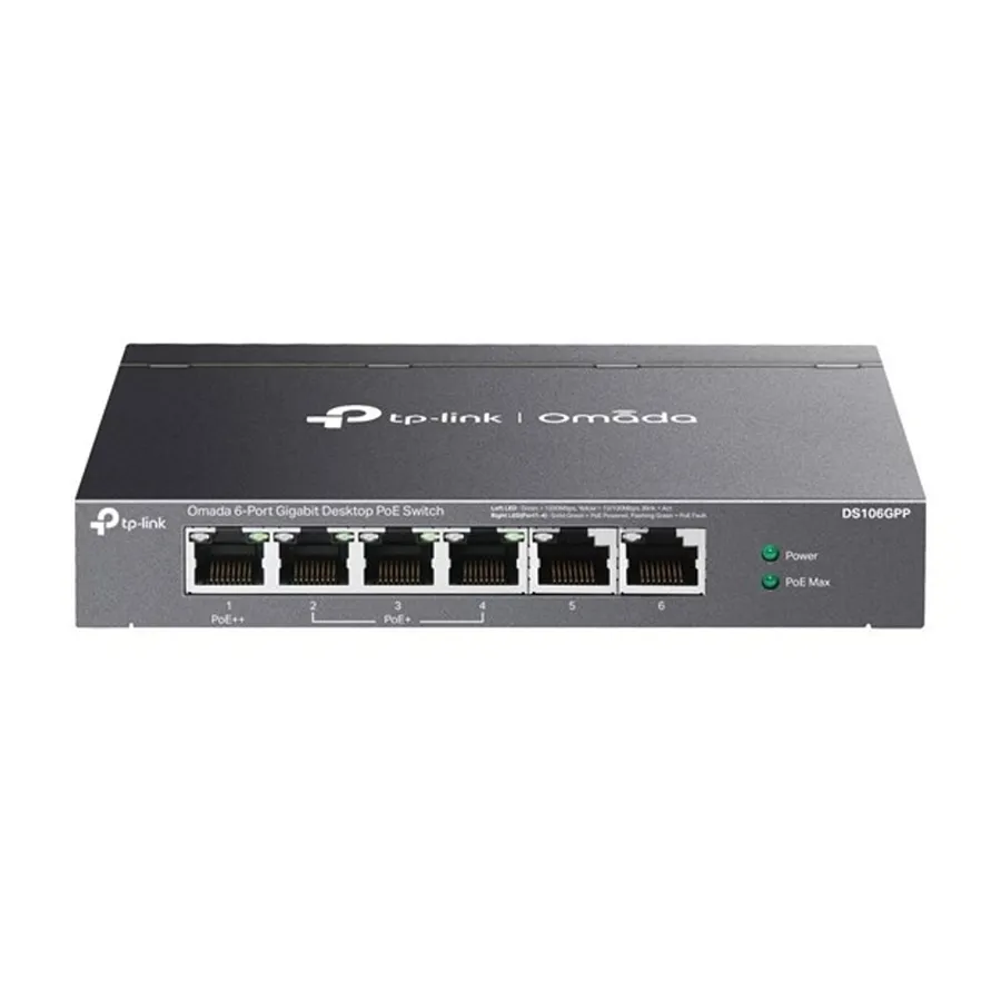 TP-LINK DS106GPP 6 PORT POE RACKMOUNT GIGABIT SWITCH
