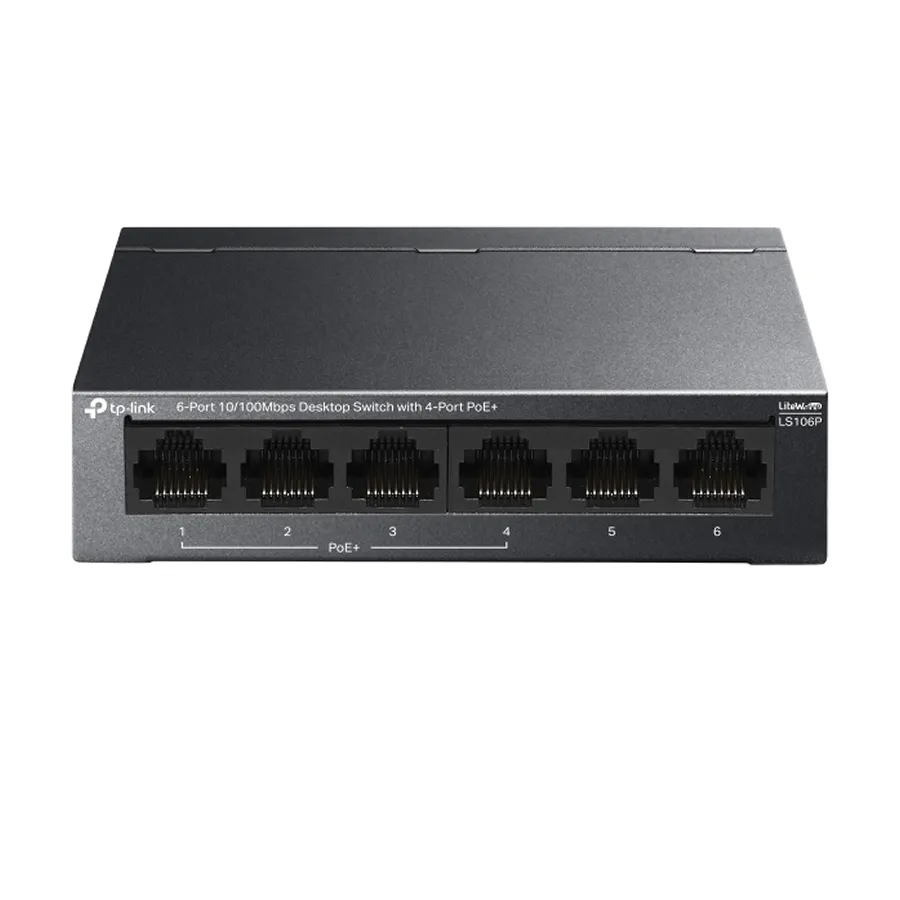 TP-LINK LS106P 6 PORT 10/100MBPS 4-PORT POE+ 65W MASAÜSTÜ SWITCH