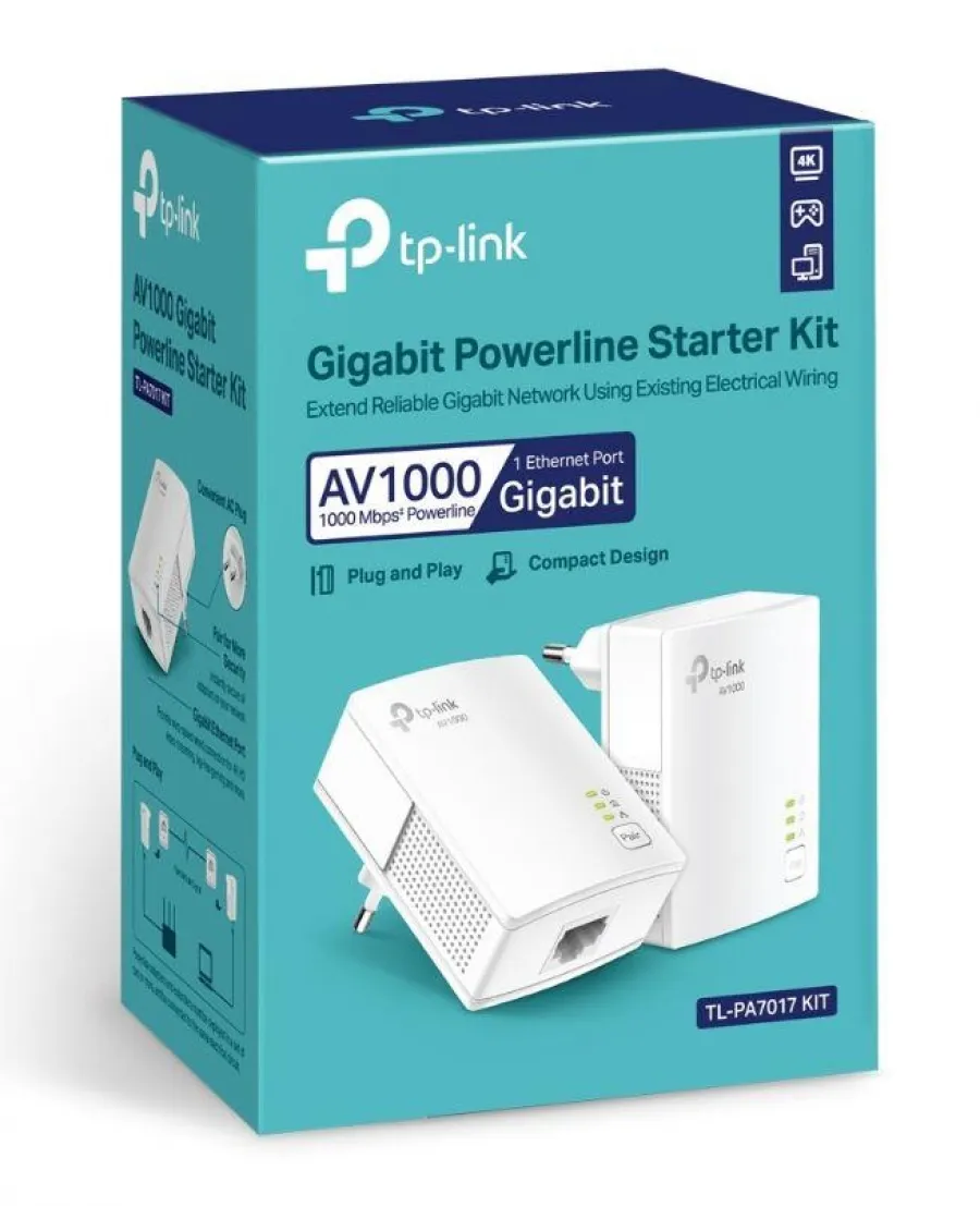 TP-LINK TL-PA7017 KIT AV1000 GIGABIT POWERLINE ADAPTOR