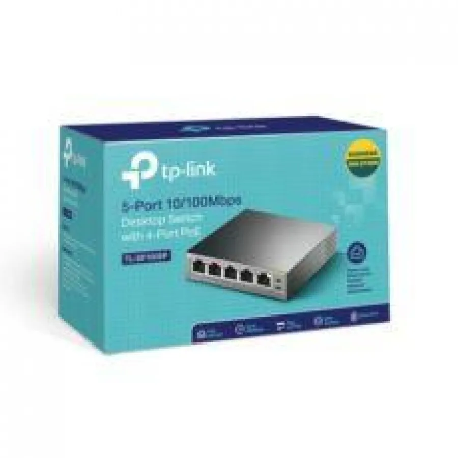 TP-LINK TL-SF1005P 5 PORT 10/100 (4 POE) 67W POE SWITCH