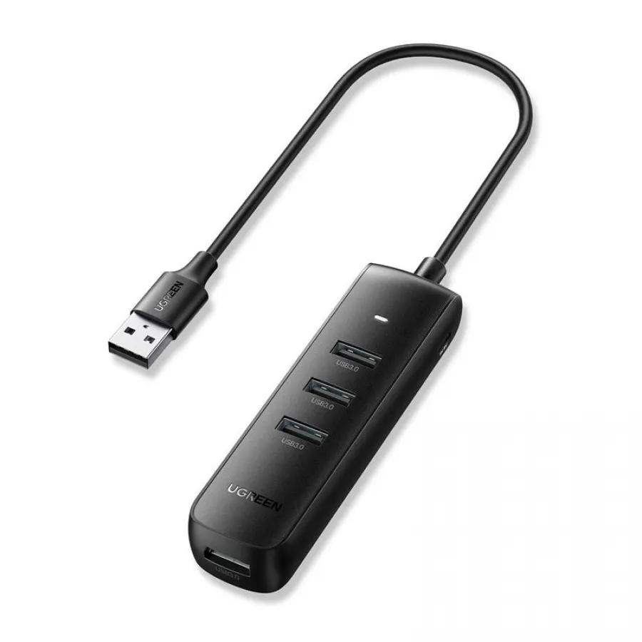 UGREEN USB 3.0 4-PORT HUB 0.25MT SİYAH 10915 USB ÇOKLAYICI