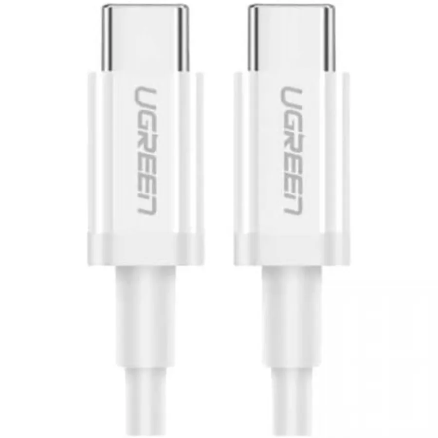 UGREEN USB-C 60W 3A QC PD HIZLI ŞARJ KABLOSU 2 MT BEYAZ 60518