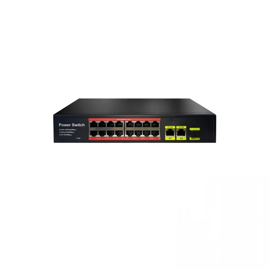URANIUM POE-G1621SFP-300W 16 PORT GIGABIT+2XGB RJ45+1XSFP UPLINK POE RACKMOUNT SWITCH (REALTEK CHIPSET)