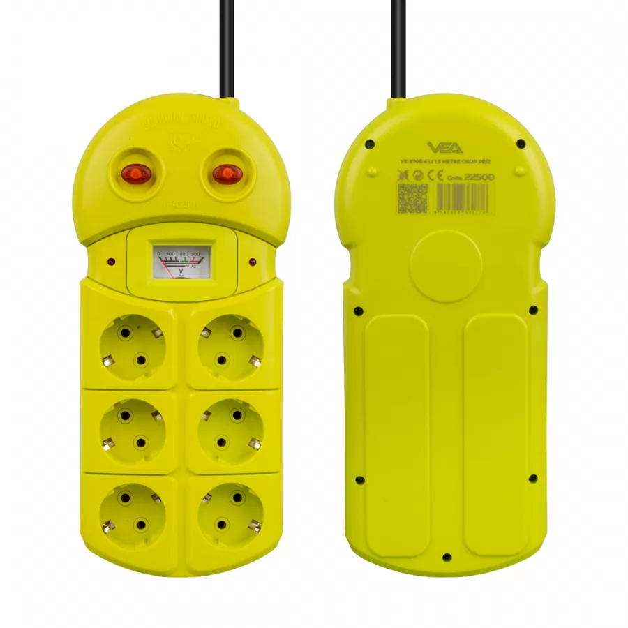 Vea VE-970B 6'Lı 1.5 Metre Grup Priz
