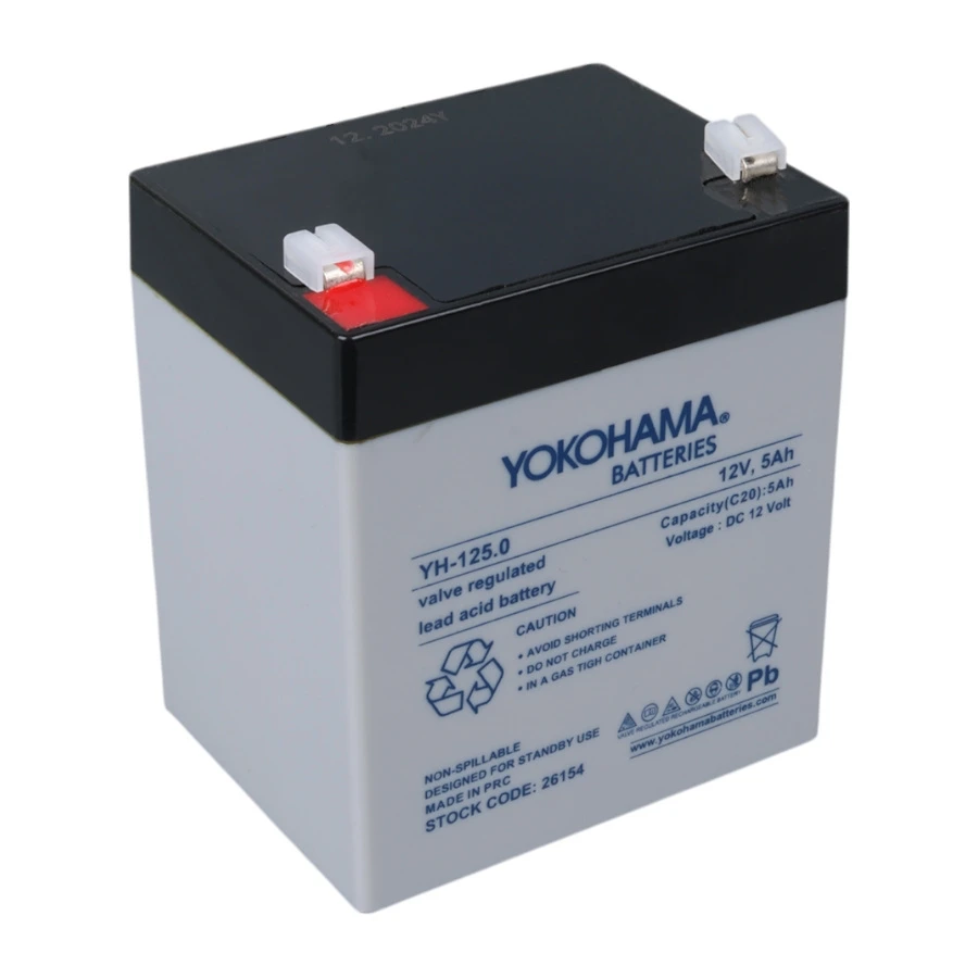 Yokohama YH-125.0 12 Volt - 5 Amper Akü (90x70x101 mm)