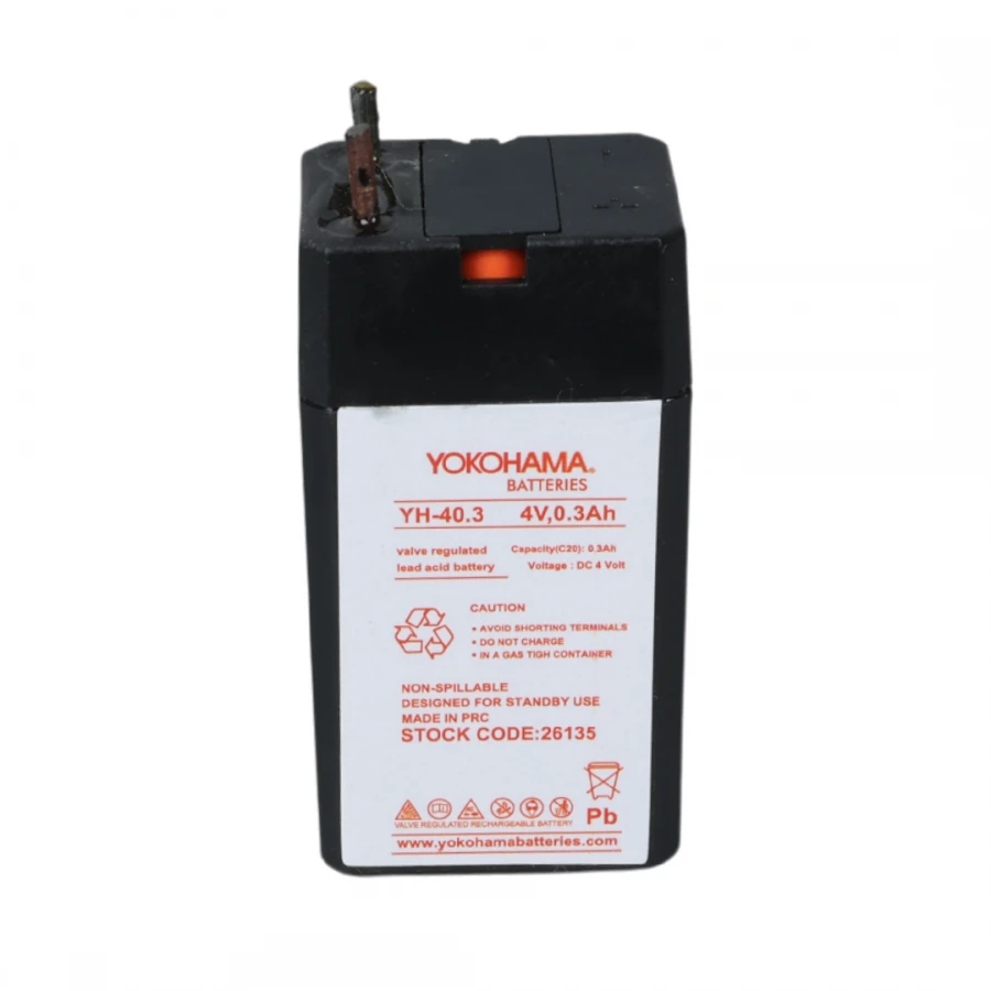 Yokohama YH-40.3 4 Volt - 0.3 Amper Akü (25.5x19.5x48 mm)