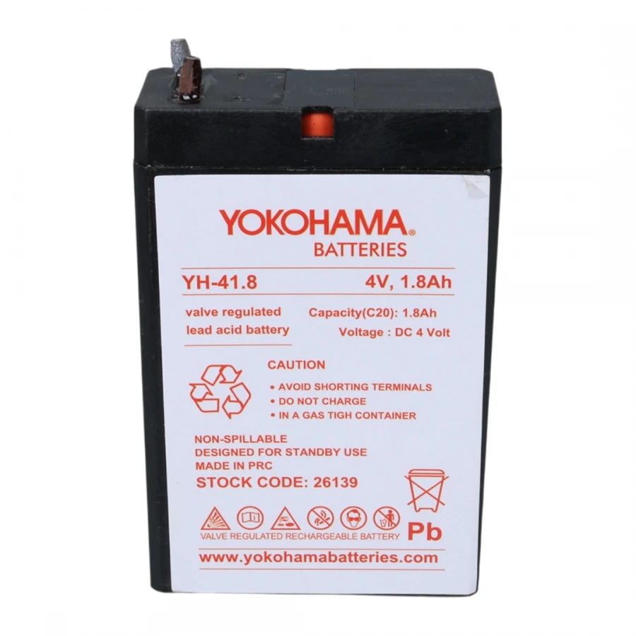 Yokohama YH-41.8 4 Volt - 1.8 Amper Akü (50x76x22 mm)